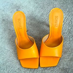 Orange Schutz Sandals